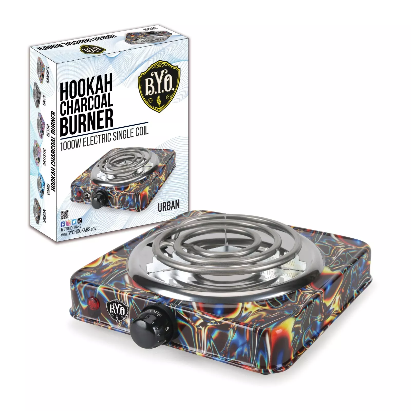 BYO HOOKAH CHARCOAL BURNER PLATE URBAN