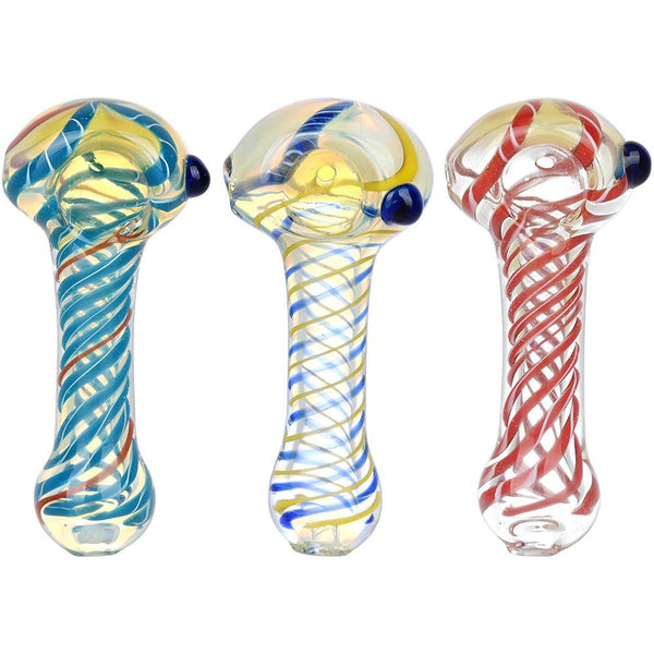 Intrinsic Spirals Glass Spoon Pipe