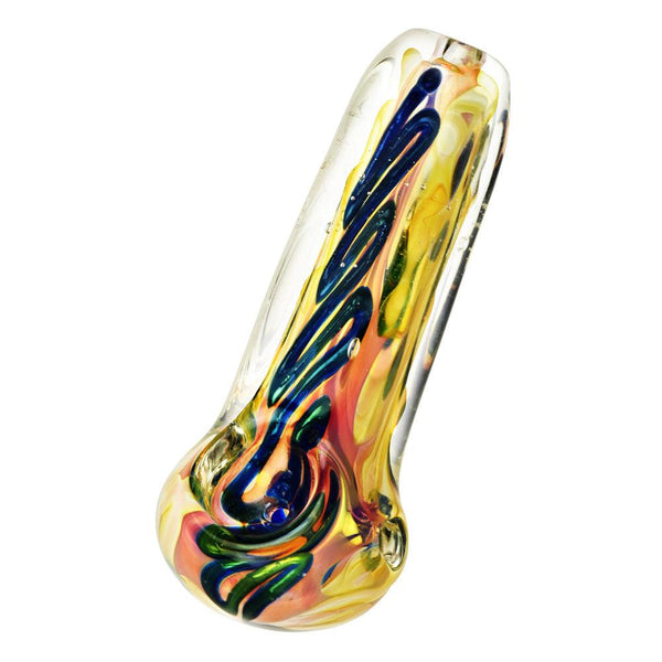 Metallic Fumed Glass Spoon Pipe