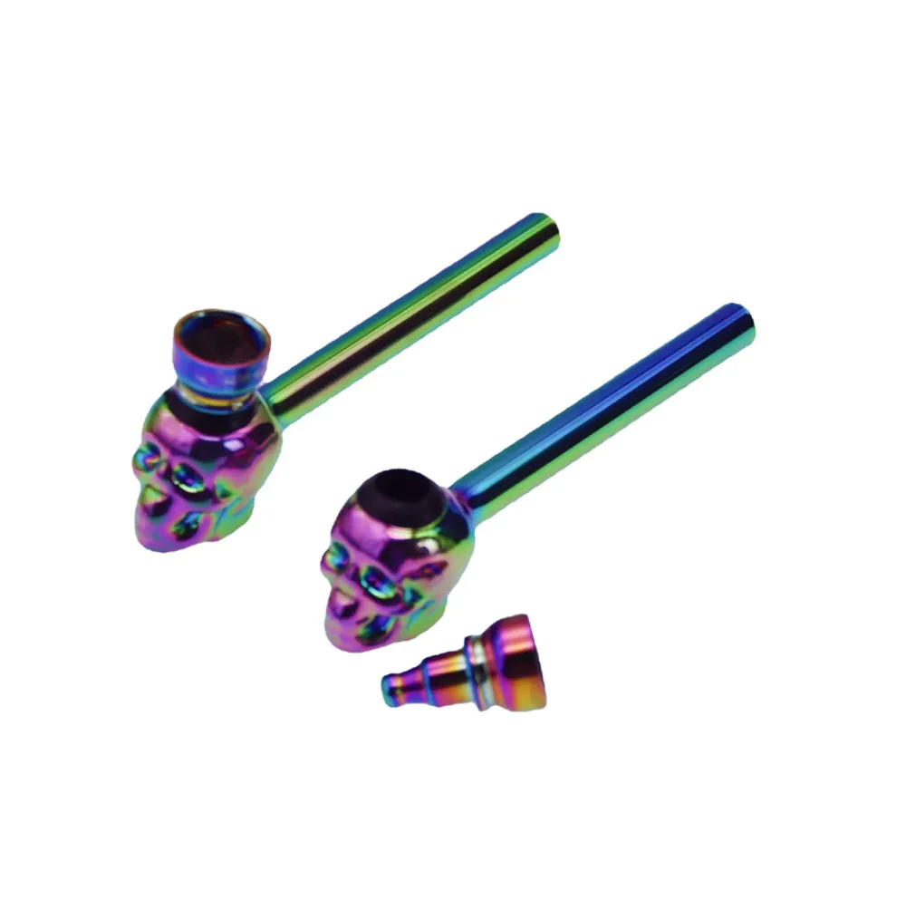 rainbow skull head small pipe